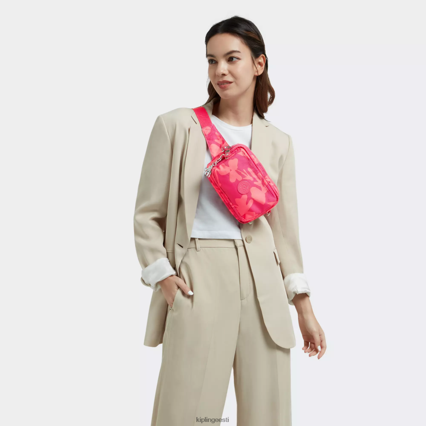 abanu multitrükiga kabriolett crossbody kott Kipling koralli lill naised 4NF06J320 crossbody kotid