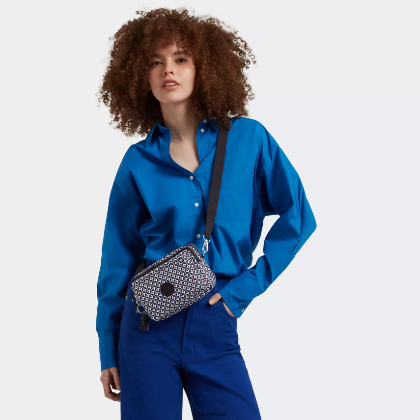 abanu multitrükiga kabriolett crossbody kott Kipling mustjas plaat naised 4NF06J322 crossbody kotid