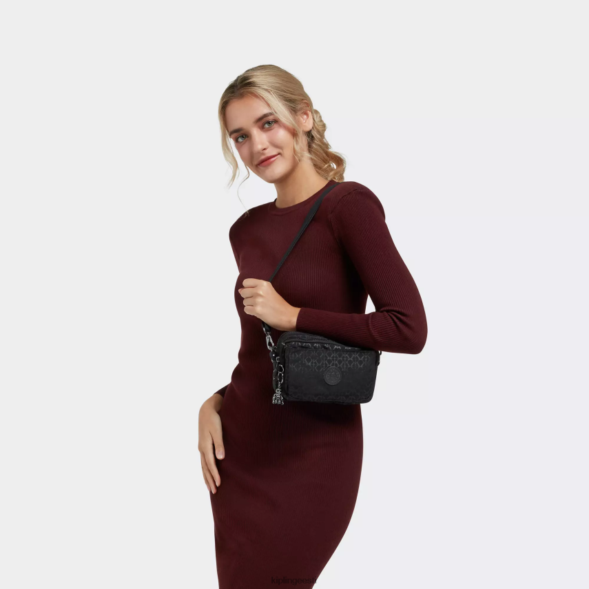 abanu multitrükiga kabriolett crossbody kott Kipling reljeefne allkiri naised 4NF06J188 crossbody kotid