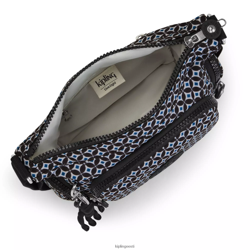 gabbie mini trükitud crossbody kott Kipling mustjas plaat naised 4NF06J140 crossbody kotid