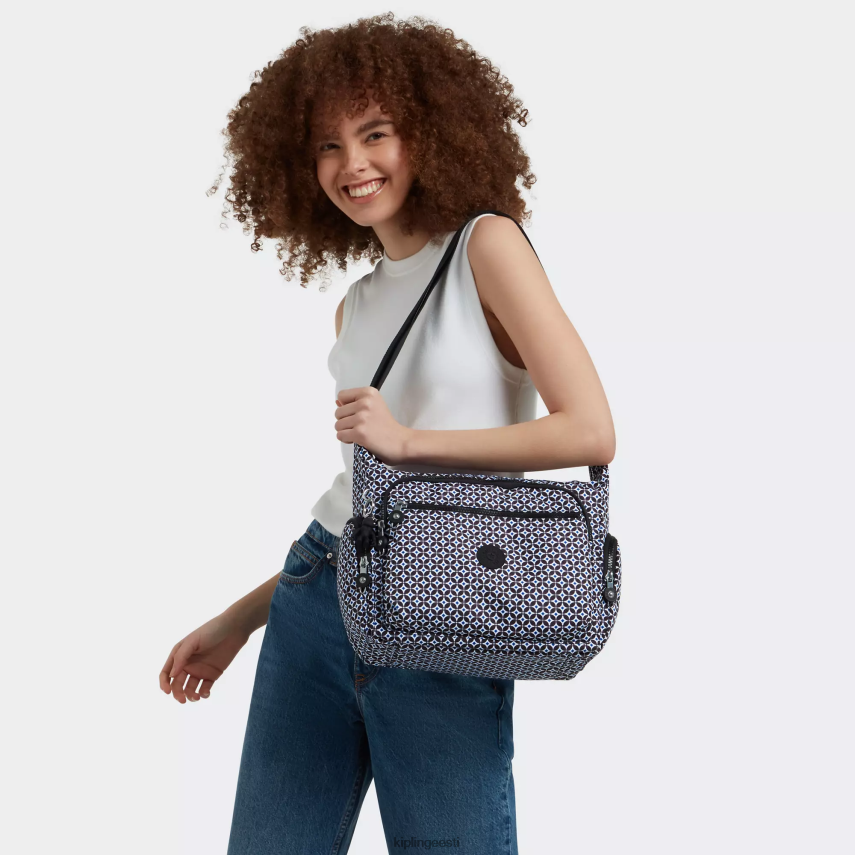 gabbie trükitud crossbody kott Kipling mustjas plaat naised 4NF06J142 crossbody kotid