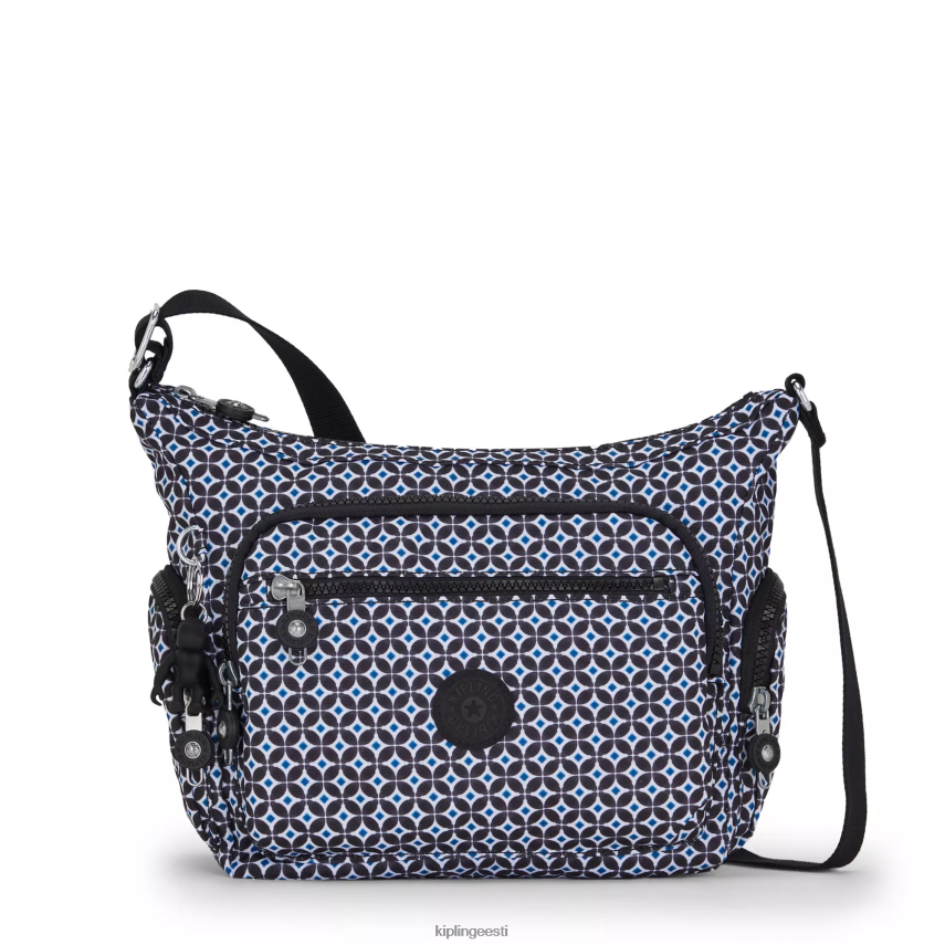 gabbie väike trükitud crossbody kott Kipling mustjas plaat naised 4NF06J147 crossbody kotid