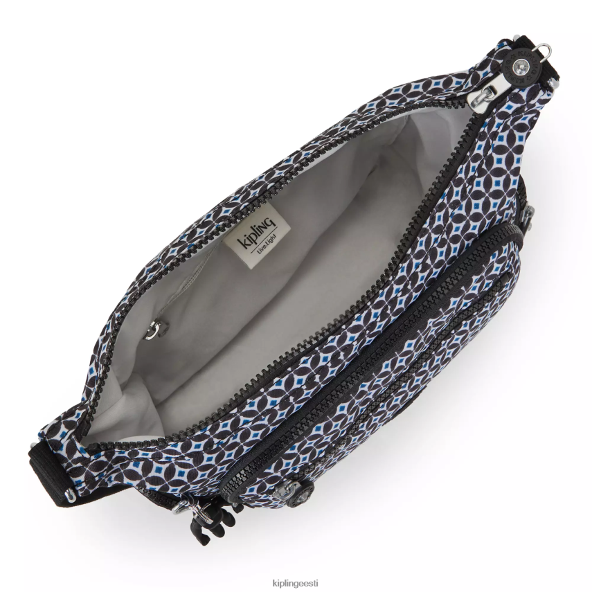 gabbie väike trükitud crossbody kott Kipling mustjas plaat naised 4NF06J147 crossbody kotid