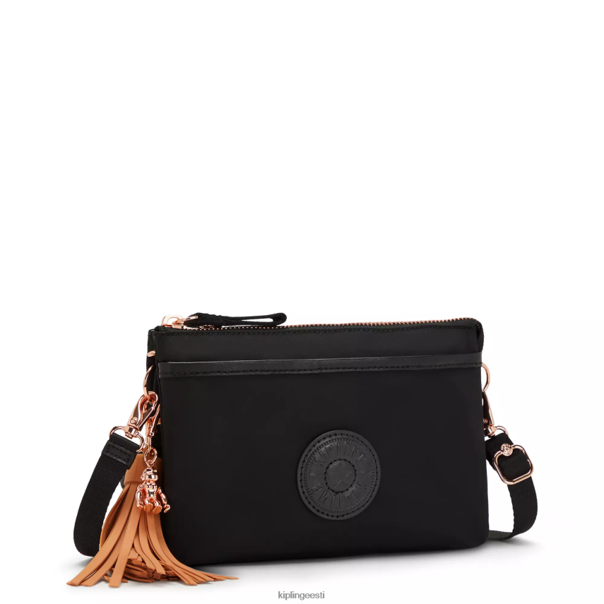 riri crossbody kott Kipling roosa must naised 4NF06J103 crossbody kotid