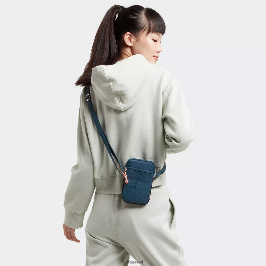 vastav crossbody telefonikott Kipling kootud sinine naised 4NF06J182 crossbody kotid