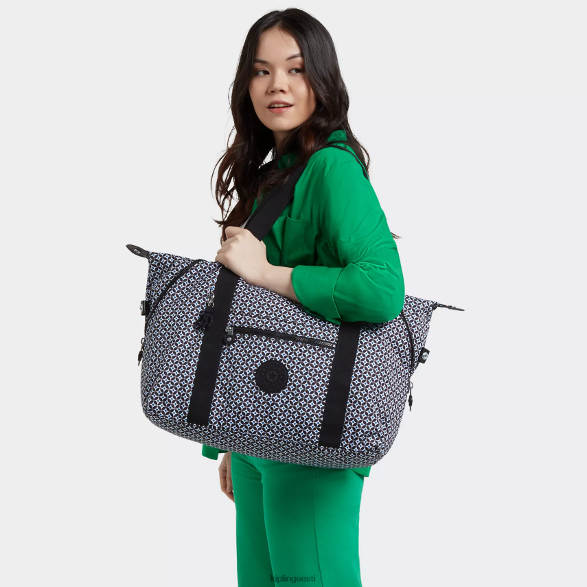 kunsti keskmise trükiga kandekott Kipling mustjas plaat naised 4NF06J260 kandekotid