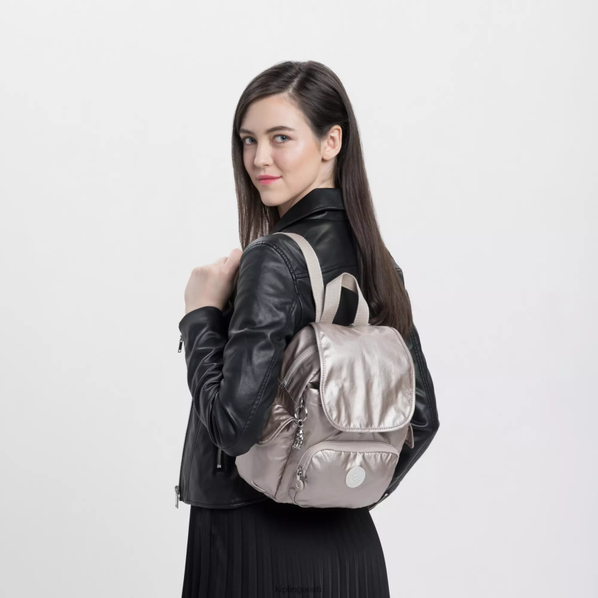 linnapakk mini metallist seljakott Kipling metallist sära naised 4NF06J389 minikotid