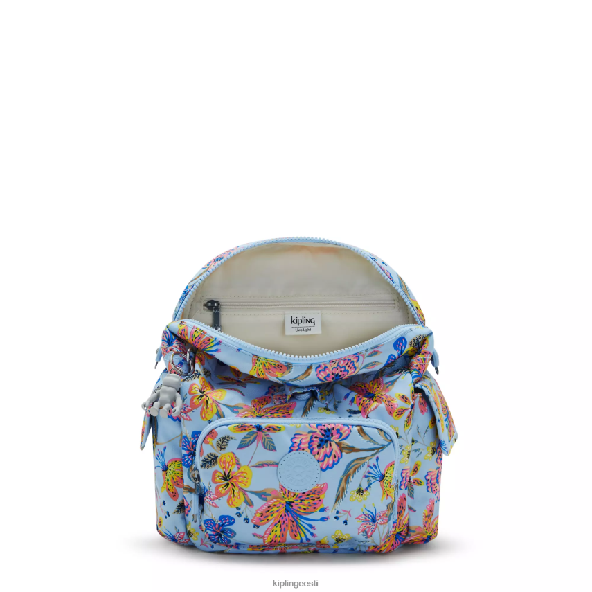 linnapakk mini trükitud seljakott Kipling looduslikud lilled naised 4NF06J499 minikotid