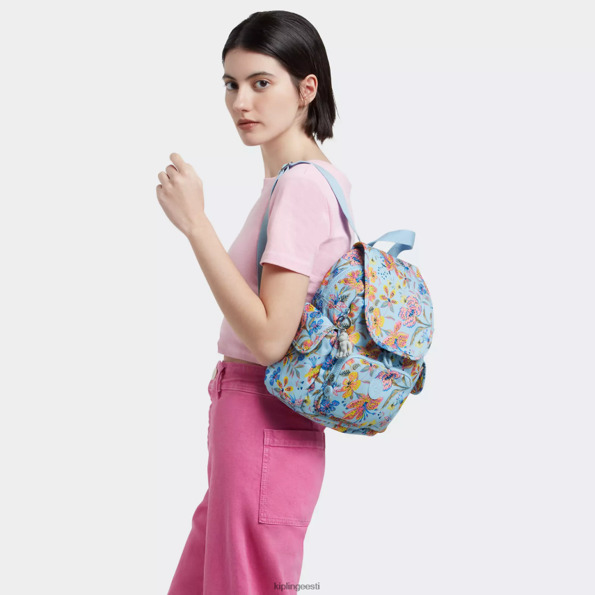 linnapakk mini trükitud seljakott Kipling looduslikud lilled naised 4NF06J499 minikotid