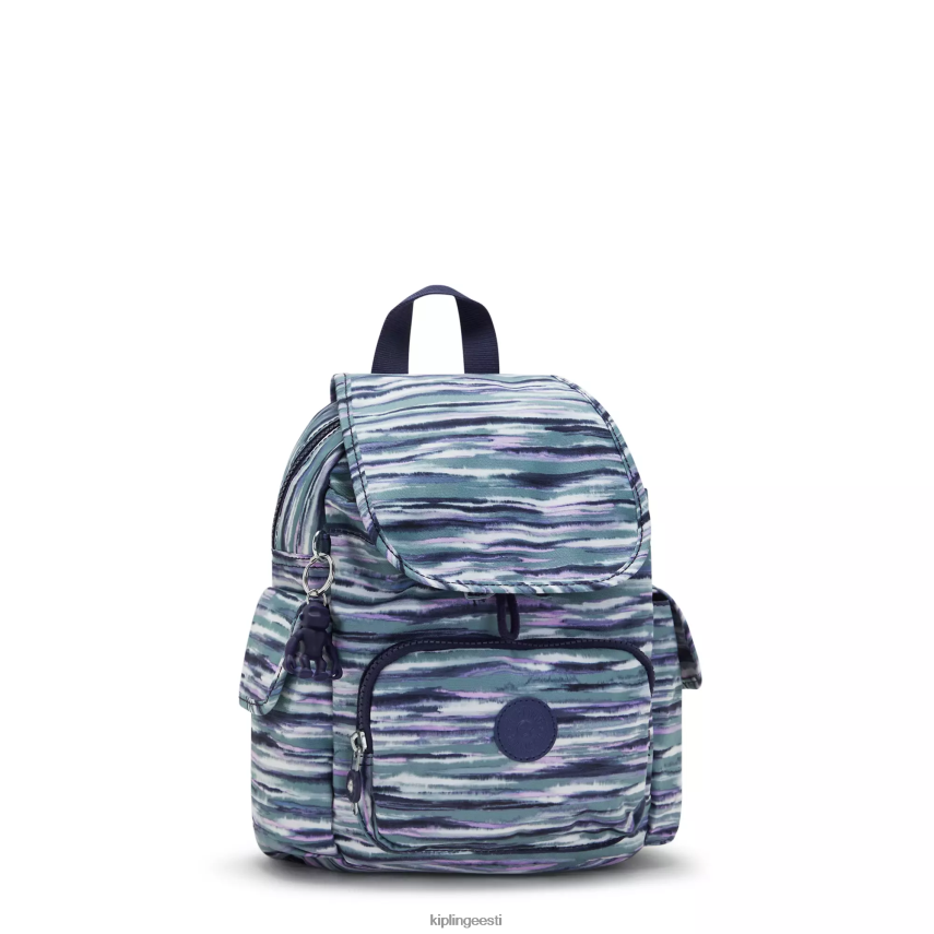 linnapakk mini trükitud seljakott Kipling pintsli triibud naised 4NF06J497 minikotid