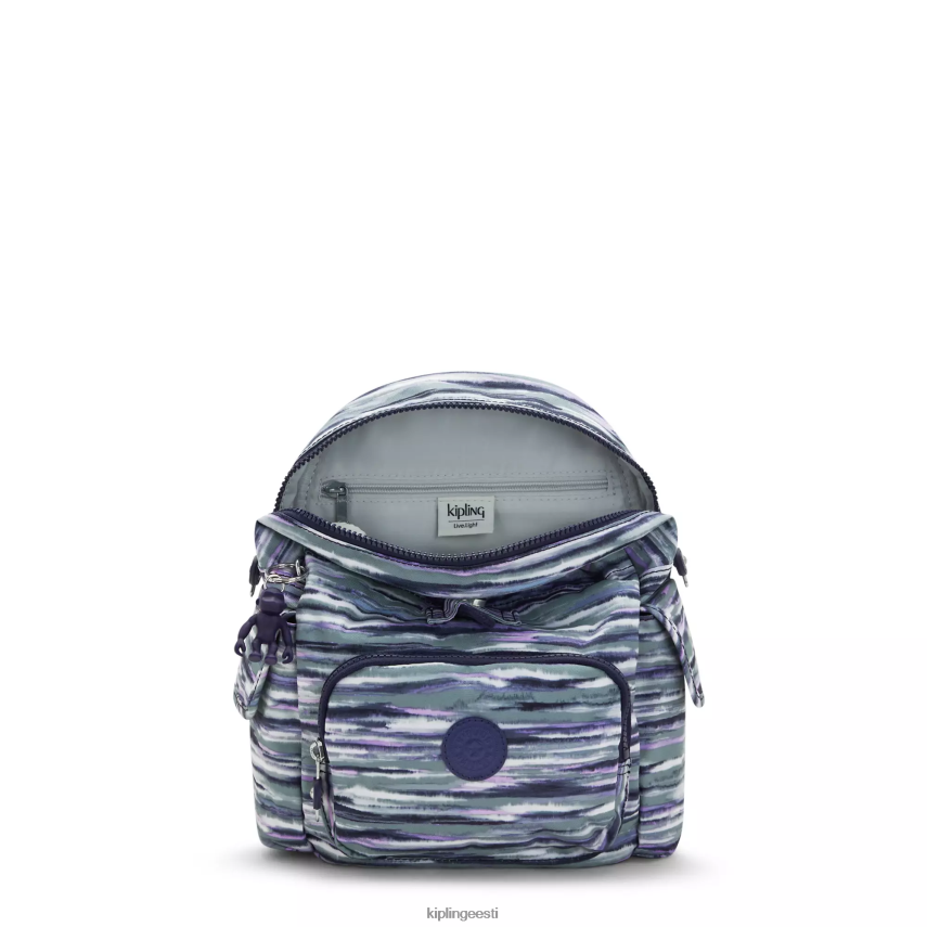 linnapakk mini trükitud seljakott Kipling pintsli triibud naised 4NF06J497 minikotid