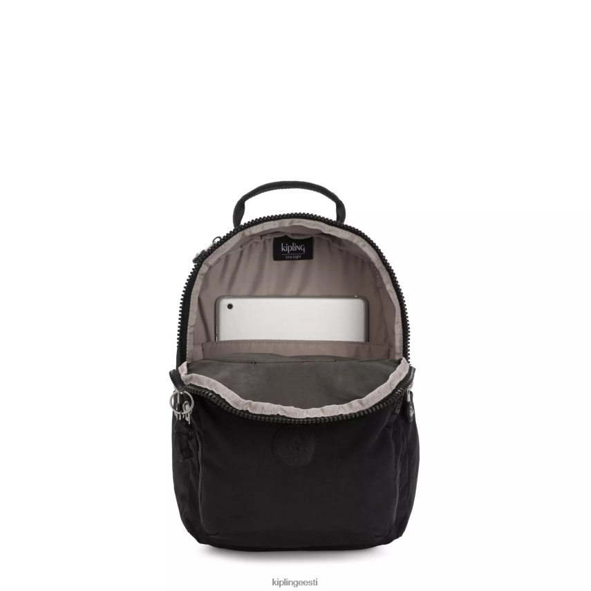 Souli väike tahvelarvuti seljakott Kipling must noir naised 4NF06J420 monogrammitav
