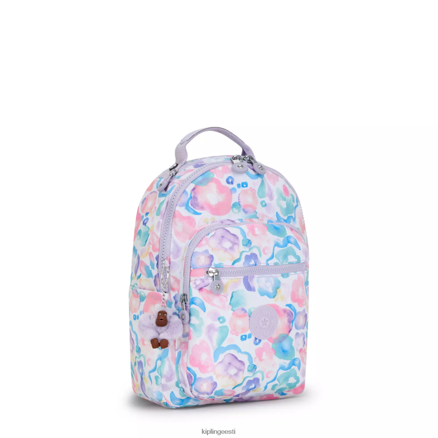 Seouli väikese trükiga tahvelarvuti seljakott Kipling aqua lilled naised 4NF06J349 mood seljakotid