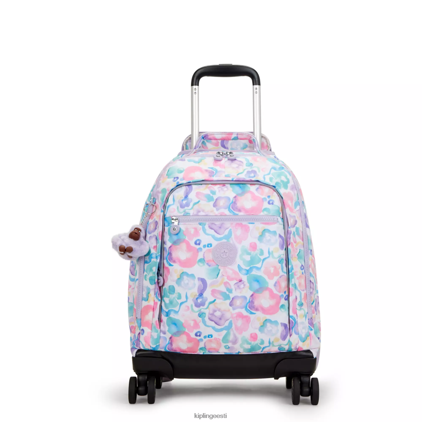 New Zea 15" prinditud sülearvuti veerev seljakott Kipling aqua lilled naised 4NF06J491 veerevad seljakotid